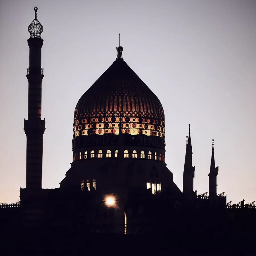 Yenidze, Dresden bei Nacht
