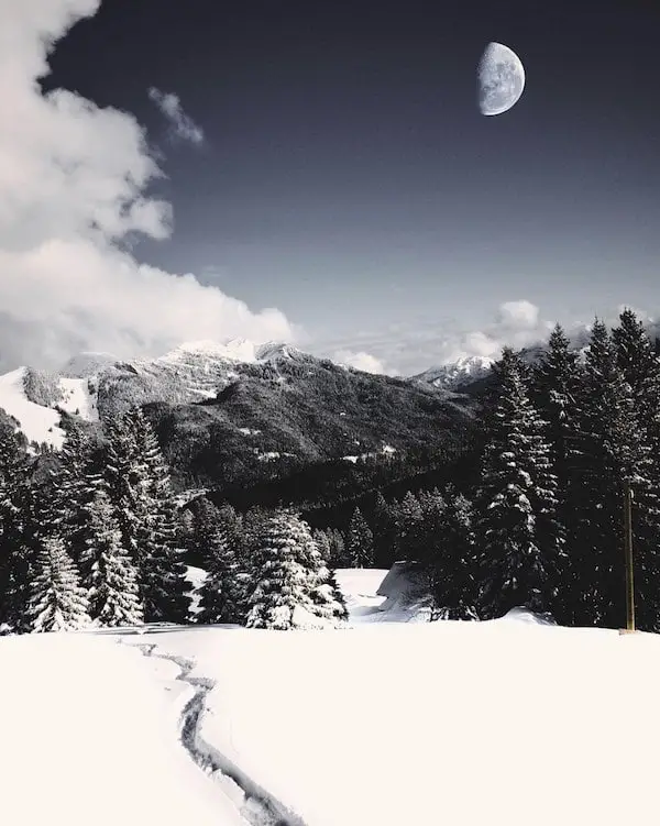 Smartphone Foto: Tiefschnee am Spitzingsee